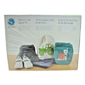 Silhouette Fabric Ink Starter Kit 10 Exclusive Shapes New